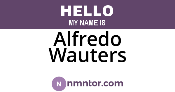 Alfredo Wauters