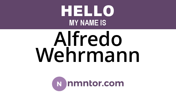 Alfredo Wehrmann