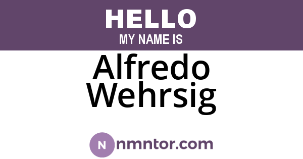 Alfredo Wehrsig