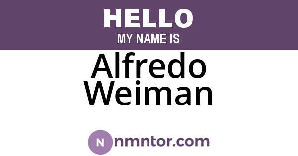 Alfredo Weiman