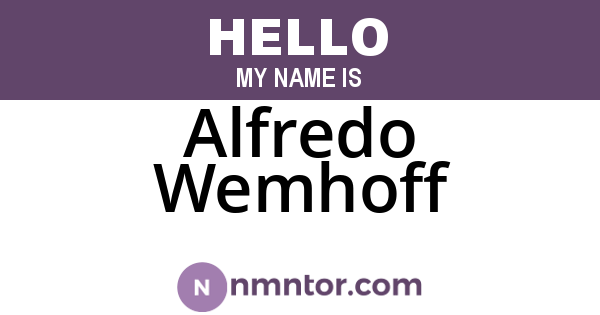Alfredo Wemhoff