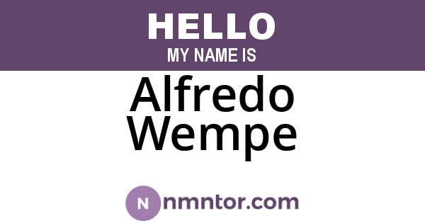 Alfredo Wempe
