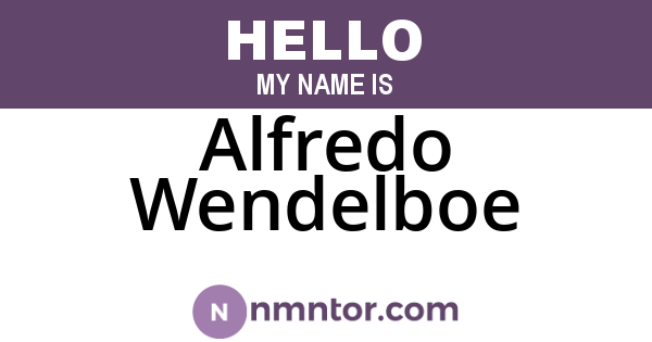 Alfredo Wendelboe