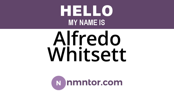 Alfredo Whitsett