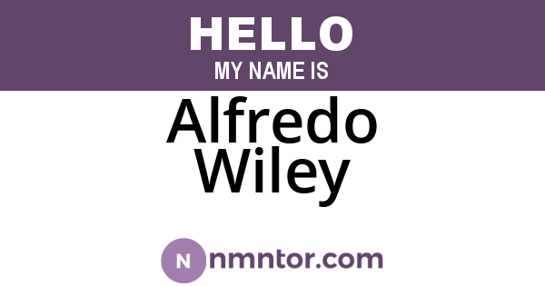 Alfredo Wiley