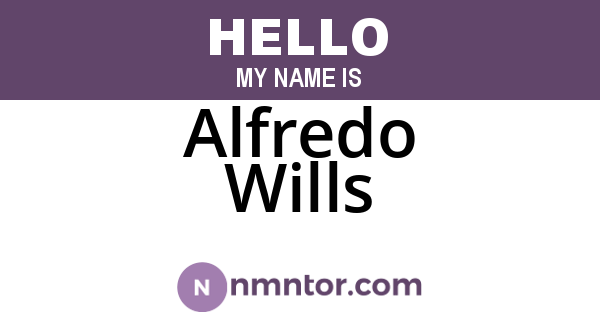Alfredo Wills