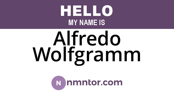 Alfredo Wolfgramm