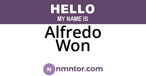 Alfredo Won