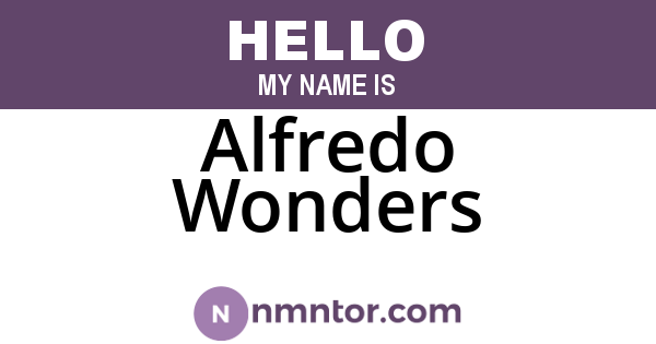 Alfredo Wonders