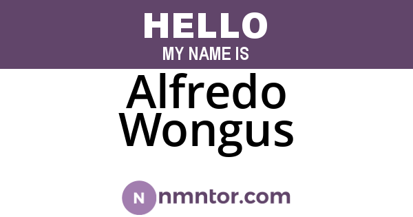 Alfredo Wongus