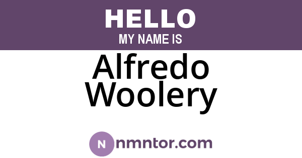 Alfredo Woolery