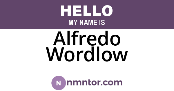 Alfredo Wordlow