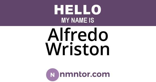 Alfredo Wriston