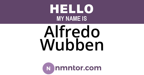 Alfredo Wubben
