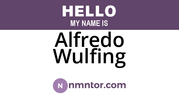 Alfredo Wulfing