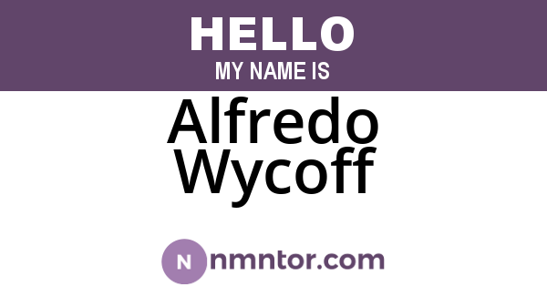 Alfredo Wycoff