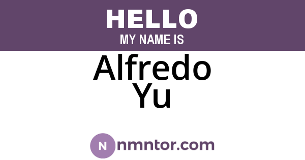 Alfredo Yu