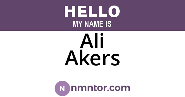 Ali Akers