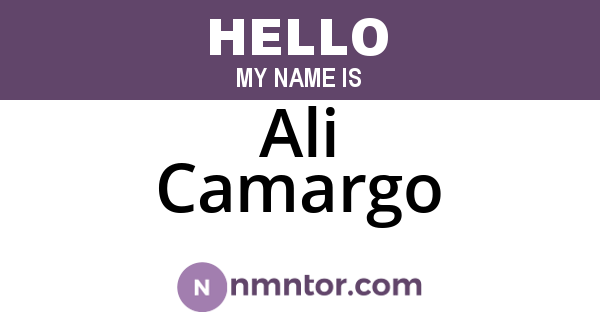 Ali Camargo