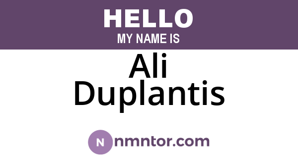Ali Duplantis