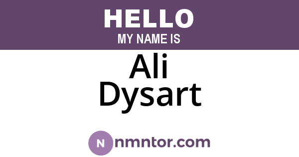 Ali Dysart