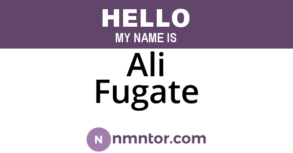 Ali Fugate