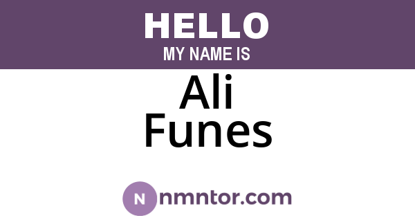 Ali Funes