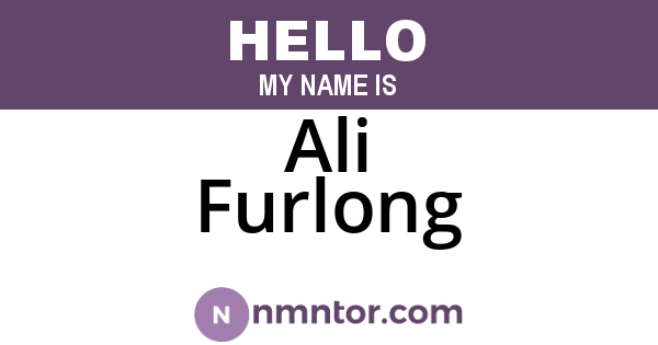 Ali Furlong