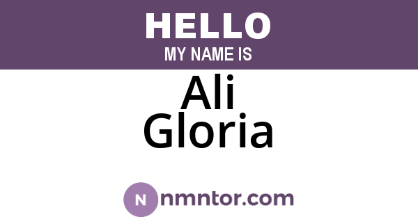 Ali Gloria
