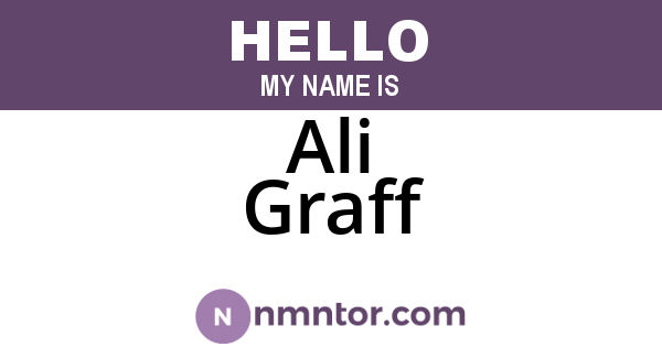 Ali Graff