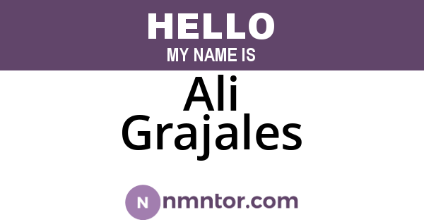 Ali Grajales