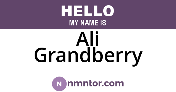Ali Grandberry