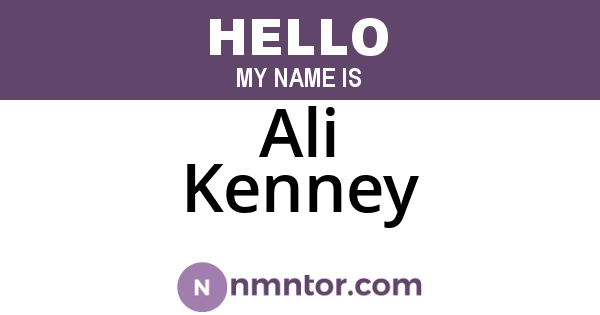 Ali Kenney
