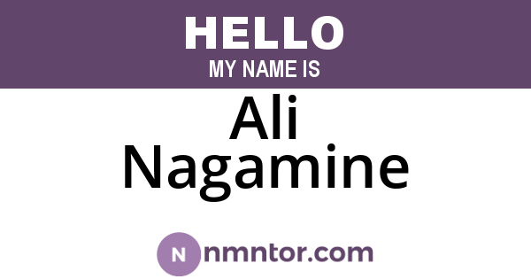 Ali Nagamine