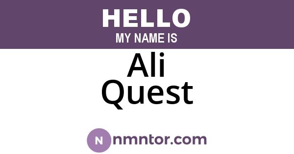 Ali Quest