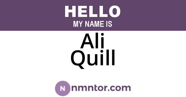 Ali Quill