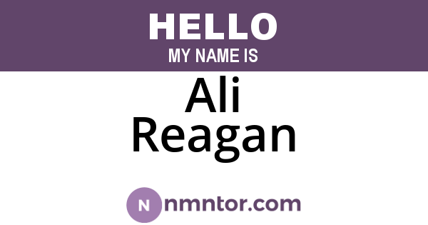 Ali Reagan