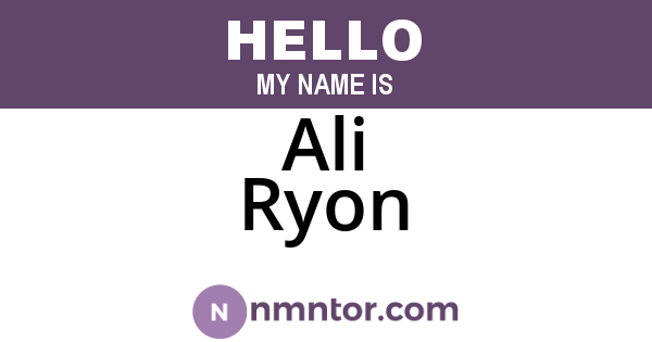 Ali Ryon