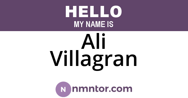 Ali Villagran