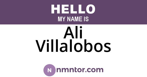 Ali Villalobos