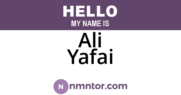 Ali Yafai