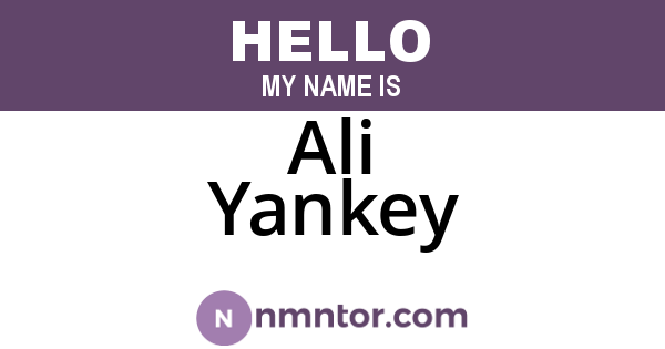 Ali Yankey