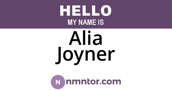 Alia Joyner