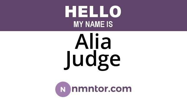 Alia Judge