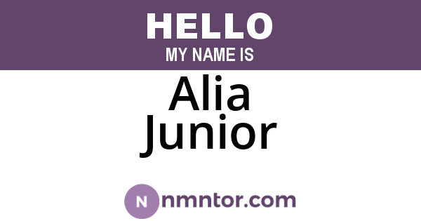 Alia Junior