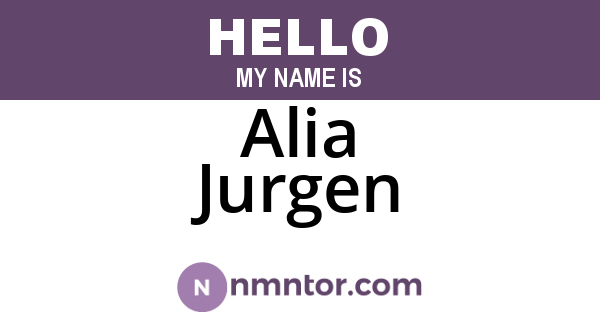 Alia Jurgen