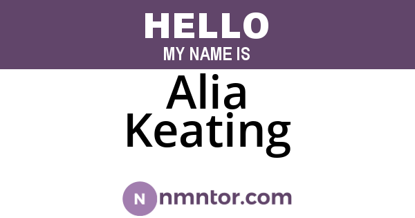 Alia Keating