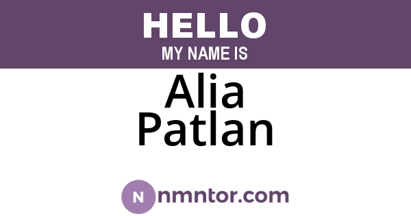 Alia Patlan