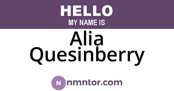 Alia Quesinberry