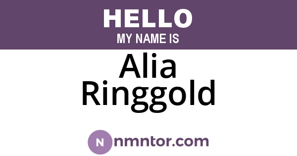 Alia Ringgold